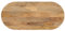 vidaXL Tischplatte, Holzplatte für Tisch Esstisch Couchtisch, Ersatztischplatte Massivholzplatte, 100x50x3,8cm Oval Massivholz Mango
