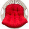 Yahbrra Swing Chair Cushion, Soft Patio Hanging Chair Cushion Pad for Outdoor Indoor Egg Hanging Basket Chair Egg Chair Cushion Soft Indoor Outdoor Furniture Recliner(Rot)