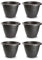 Tradineur - Pack de 6 Maceta Redonda Terracota - Fabricado en Plástico - Macetero Apto para Exterior e Interior del hogar - Ø 50 cm - Color Surtido