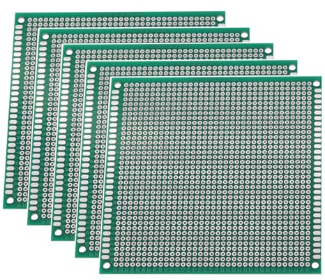 Heevhas Universalplatine doppelseitige Leiterplatten Universelle Leiterplatte Lochrasterplatine Lochrasterplatte PCB 10 x 10 cm Prototyp Kits PCB Board (5 Stück)