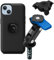 Quad Lock Motorcycle Fork Stem Phone Mount Kit with Vibration Dampener and iPhone 14 Plus MAG Case