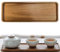 FDRJKN Wooden Tea Tray, Decorative Ebony Wood Tray for Lap, Serving Board for Candle, Perfume, Soap Dispenser, Jewelry, Keys