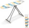 COSTWAY Tabla de Planchar Plegable, Tabla Planchar de Acero con Soporte para Plancha, 7 Niveles de Altura y Cubierta Resistente al Calor，Plegable para Hogar (Amarillo y Azul,144 x 42 x 61-79 cm)