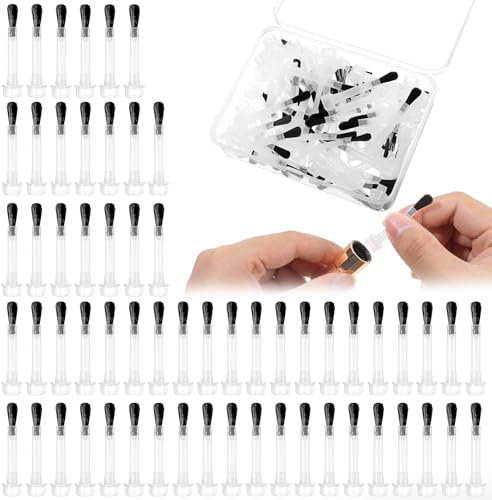 66 pcs Replacement Nail Polish Brush Disposable With Handle Plastic Nail Art Brush Set Soft Bristles Brushes Dip Liquid Replacement Brushes Design Accessories