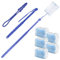 50 Stück Staubmagnet Staubwedel Nachfüllpack für Swiffer, Staubmagnet für Swiffer mit 1 Handgrif und 1 Teleskopstange, Staubmagnet Nachfüllpack Set,Mikrofaser Staubwischer für Tierhaare, Staub,Schmutz