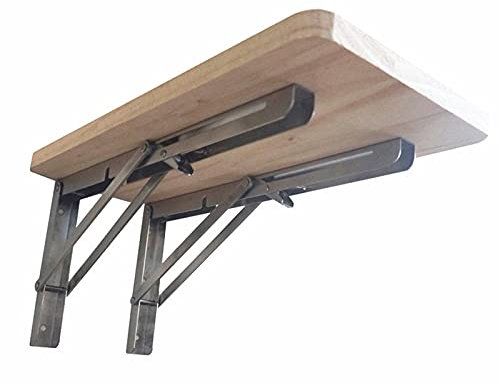 Tavolo da lavoro pieghevole in legno bianco da cucina, sala da pranzo, tavolo da lavoro compatto piccolo spazio per colazione, bar, postazione di lavoro salvaspazio (dimensioni: 40 x 30 cm)