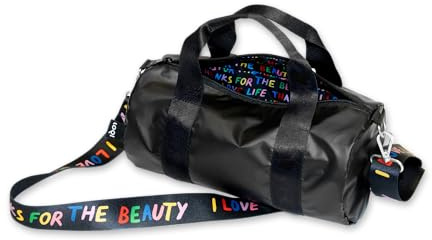 Love Life Metallic Black Medium Weekender, black, M, ID pocket