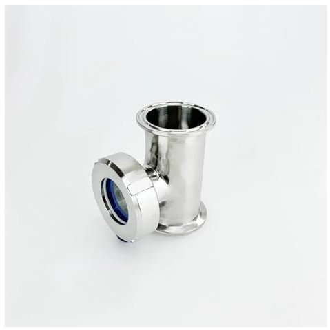 BKGWCSOR 2 51mm OD64mm Tri-Clamp Sight Glass Union Tee,Height 100mm,Homebrew Accessories,Stainless Steel 304
