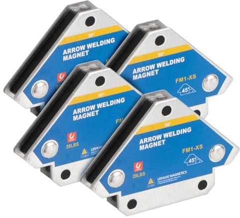 Aimant Soudure 4 PCS Avec Force De Maintien 13 kg / 28 lb, Equerre Soudure Multi-Angles 45° 90° 135° Pour Soudage, Positionneur Magnétique Et Outil De Localisation Précise