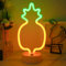 JEMESI Ananas Neonlicht, Ananas LED Nachtlicht, USB/Batterie, Neonlichter Mit Sockel für Schlafzimmer, Nachtlichter für Zimmer, Party, Hochzeit, Geburtstag