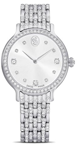 Swarovski Imber Watch, Swiss Made, Metal Bracelet, Silver Tone, Stainless Steel, Silver