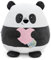 NICI Kuscheltier Chill Panda mit Herz 20cm - schwarz - Stofftier aus weichem Plüsch, niedliches Plüschtier zum Kuscheln und Spielen, für Kinder & Erwachsene, tolle Geschenkidee | 61795