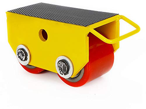 Châssis de transport 2,5 T - Avec 2 roues en polyuréthane - Roulettes blindées - Avec poignée - Roulettes industrielles - Étanche - Antidérapant