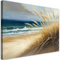 Feeby - Impression sur Toile - Chambre Salon - Plage Dunes de mer Nature - 90x60 1partie - Tableau Mural Intissé - Peintures sur Toile pour la Maison - Modern canvas Pictures