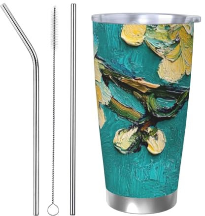 ASKFNASDKMFN Daisy Tasse en acier inoxydable pour collectivités Van Life 8,7 x 11,2 cm