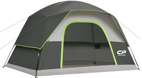 CAMPROS CP Campingzelt Familienzelt Wasserdicht Kuppelzelt mit Moskitonetz & Belüftung, Schnellaufbau Outdoor Zelt für Camping und Familie