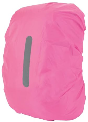 USOHJZ 2er-Pack wasserdichte Rucksackhüllen, Sporttaschen-Regenschutz for Motorrad-, Fahrrad- und Wanderrucksäcke, Nachtschutz(Pink-(10L-17L))