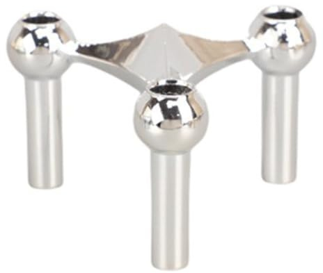 Phyachelo Kerzenständer Aus Metall, Nordische Molekularstruktur, Kerzenständer, Mittelstück, Wohnzimmer, Zuhause, Dekorativer Kerzenständer, Silber