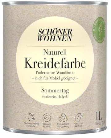 1L Schöner Wohnen Naturell Kreidefarbe Sommertag, Strahlendes Hellgelb