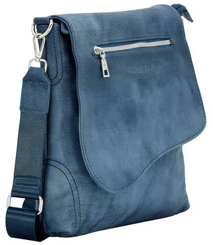 JENNIFER JONES Damen Schultertasche – Umhängetasche | Crossbody Bag, kompakt, 5L, Reißverschluss + Magnetverschluss, Casual, Freizeit, Alltag