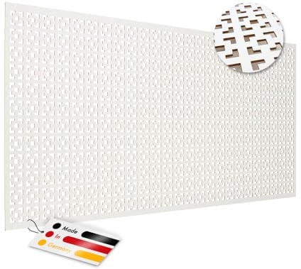Décor MALAGA Plaque perforée en MDF Made in Germany - 122 x 61 cm - pour revêtement de radiateur, panneau de porte, grille d'aération ou paravent