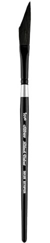 Silver Brush Limited - Pinceau épée pour l’Aquarelle 3012S3/8in Black Velvet - Manche Court - Taille 3/8