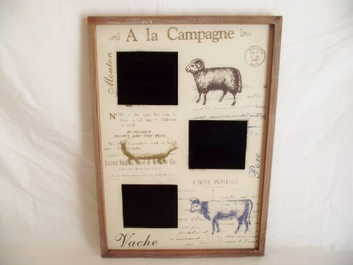 DEKO TRADER Memoboard für Küche mit Kreidelack - Französisch - Pinnwand Landhaus Shabby Cotton