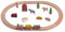 EverEarth Eisenbahn-Set Bauernhof aus nachhaltigem Holz – Kindgerechtes Spielset mit Schienen, Tieren und Zubehör – Kreatives Lernspielzeug mit unbedenklichen Wasserfarben – EE33590