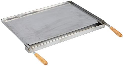 Flores Cortés - MOD. 38921 – Bistecchiera in Acciaio Inox, con Raccoglitore di Grasso, Dimensione: 57 x 40 x 2 cm, Colore: Acciaio