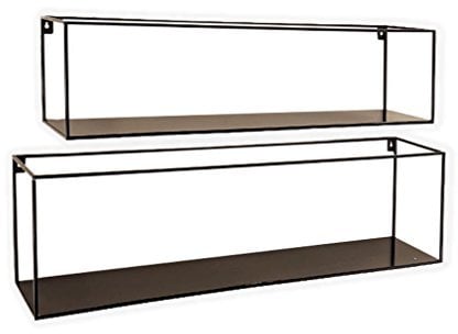 Wand-Regal Franco S/2 L70-78cm Eisen pulverbeschichtet