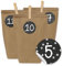 Papierdrachen Adventskalender zum Befüllen - 24 Geschenktüten und 24 Zahlenaufkleber und Klammern - Motiv Schwarz-weiß Tafelmotiv - zum Befüllen und Basteln - Weihnachten - Mini Set Nr 16