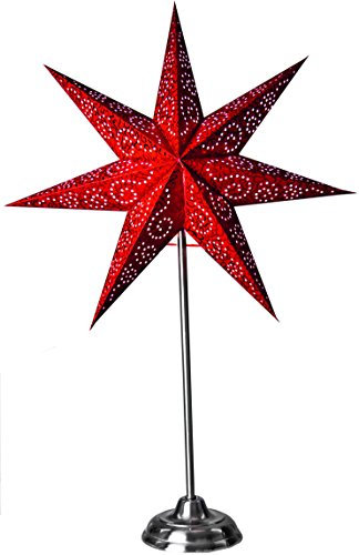 Star 236-82, Ersatz - PapiersternAntique, Papier, Rot, 14.0 x 48.0 x 48.0 cm