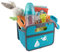 meori Faltbox Mini in Azurblau mit Motiv Storch – Kleine Klappbox mit Griffen – Geschenkidee und Allzweck Aufbewahrungslösung - A100317 - 16,5 x 12,5 x 14 cm