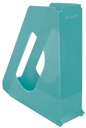 Esselte - Porte-Revues A4, Rangement pour Documents, Catalogues & Magazines, Maison / Bureau, Motif Texturé, Gamme Colour'Breeze, Bleu, 626279