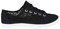 Crochet Panelled Plimsoll Trainers (Black, UK 3) 3297-BLK-3