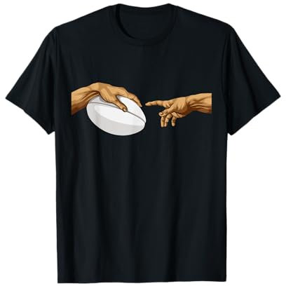 Rugby Die Erschaffung Adams Michelangelos Hand T-Shirt