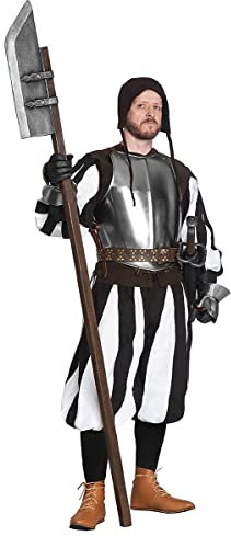 Andracor - Hochwertige historische Landsknecht Hose - Hannes - Farbe: Schwarz/Weiß - Größe: S - Individuell einsetzbar für LARP, Mittelalter, Fantasy & Cosplay