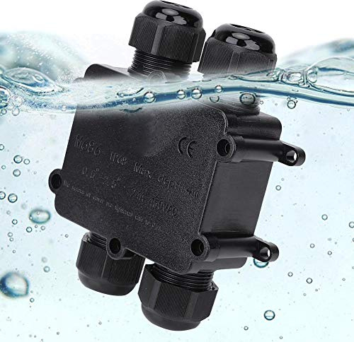 Anschlussdose, Kunststoff Im Freien Wasserdicht IP68 4-poliger H-Kabelstecker M686 Gute Abdichtung Elektrischer Anschlusskästen für externe Stromkabel für Straßenlaternen, Erdlichter Springbrunnen usw