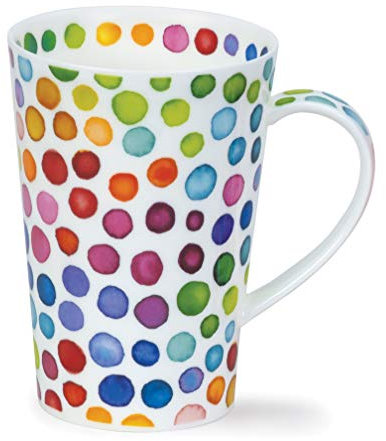 Dunoon Tasse en porcelaine fine en forme de Shetland fabriquée en Angleterre (points chauds)