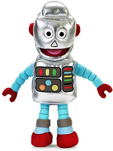 Robot von Silly Puppets | 40 cm Handpuppe für Kinder | Mit Beweglichem Mund Und Armen | Abnehmbare Handwaschbare Kleidung