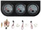 Juego de calibre triple Medidor de temperatura del agua universal Equipo de calibre de voltímetro de coche de grupo triple Voltios + medidor de presión de aceite Instrumento de 52 mm
