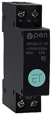 Tuya 1P 32 A 18 mm DIN-Schiene, WLAN, Leitungsschutzschalter, Relais-Typ, intelligenter Schalter, Fernbedienung durch TUYA APP für Smart Home