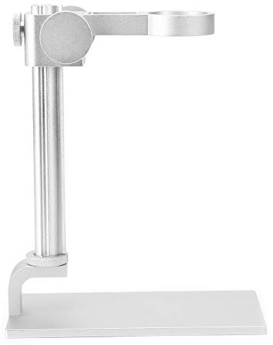 Jenngaoo USB Digital Elektronenmikroskop Halter, Professionelles Verstellbares Stativ Halterungszubehör aus Aluminiumlegierung für Digitales Mikroskop Endoskop Lupenlupen Kamera(Weiß)