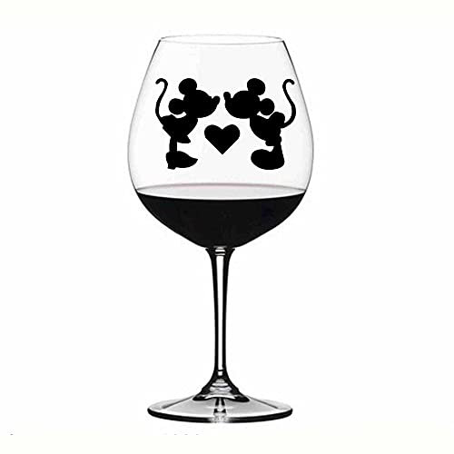 8X Minnie Mickey Kiss Vinyl Sticker Wall Stickers Decals Valentine Gift Love Wine Glass Gift Box Decoration