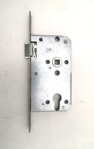 GTV Standard Zimmer Türschloss für Profilzylinder 55/72/8, Stulp: 20 x 235mm eckig, DIN Links