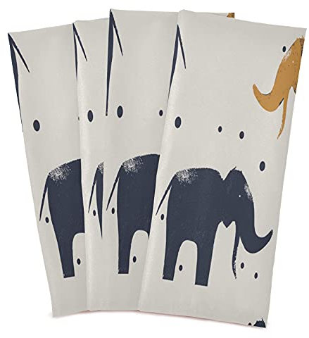 Mnsruu Küchentuch, Motiv: niedlicher Elefant, gepunktet, Geschirrtuch, Geschirrtuch, super saugfähig, weich, 71 x 46 cm, 1 Packung