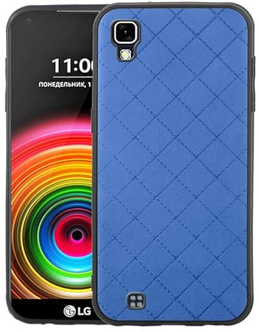 ELISORLI Kompatibel mit LG X Power Hülle Robuste Dünn Slim Cell Zubehör Anti-Rutsch Passform Gummi TPU Handyschutz Ganzkörper Silikon Weich Bumper Cover für XPower 1 LS755 K450 Damen Herren Blau