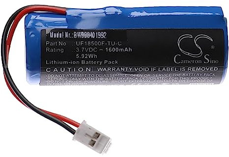 vhbw Replacement Battery compatible with Hitachi Hada Crie CM-N5000 Handheld Massager, Massage Gun (1600 mAh, 3.7 V, Li-ion)