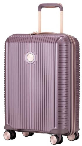 VERAGE Gepäck-Sets, erweiterbarer Hartschalenkoffer mit Spinner-Rädern, Gepäck für Reisen, TSA-geprüft, violett, Carry-On 20-Inch