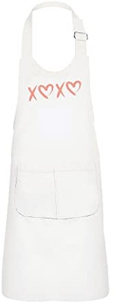Fabulous Kinderschürze 2 Taschen Küche Weiß XoXo Umarmungen und Küsse Liebe Valentinstag Niedlich - Top Qualität